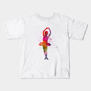 Ballet girl in watercolor Kids T-Shirt